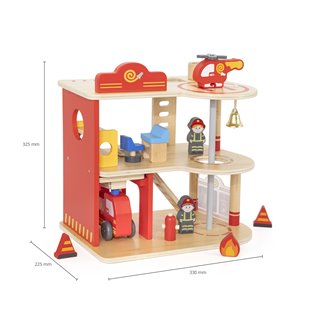 Viga Toys® Houten Brandweerkazerne Speelset